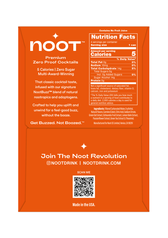 Noot Negroni Spritz Non-Alcoholic Cocktail 4pk 12oz Can
