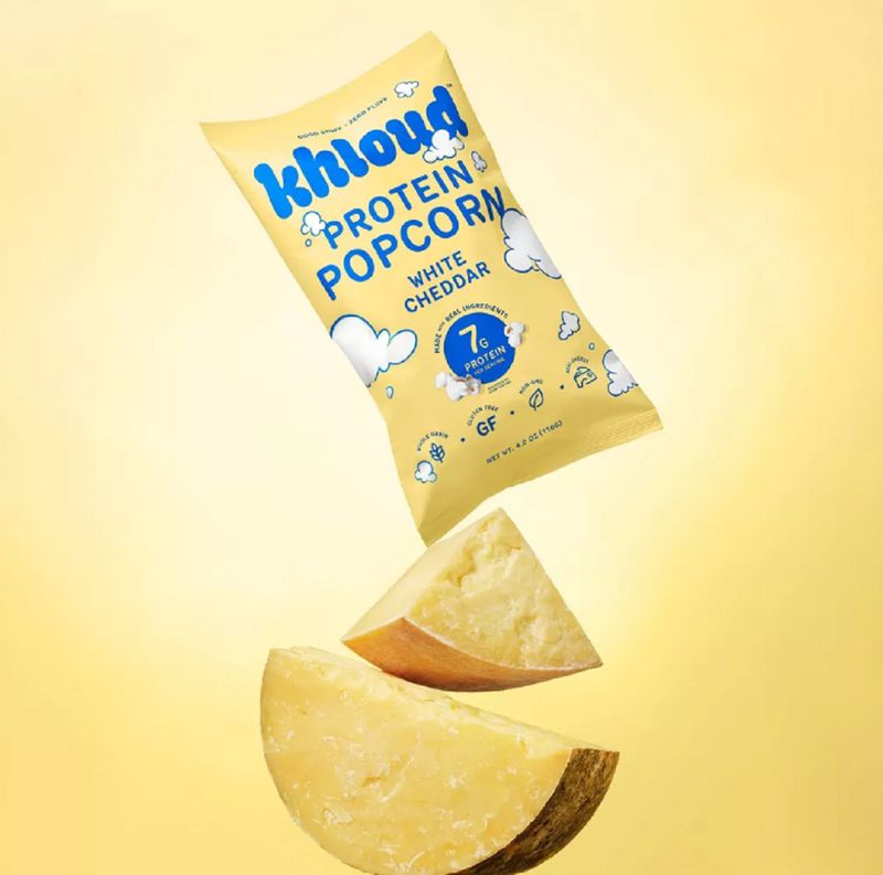 Khloud Protein Popcorn – White Cheddar, 4oz