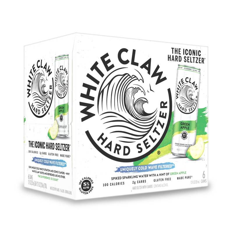 White Claw Seltzer Green Apple 6pk 12oz Can 5.0% ABV