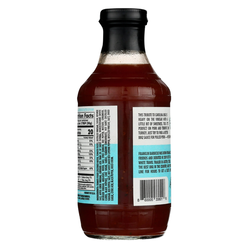 Franklin Barbecue Vinegar BBQ Sauce, 18oz