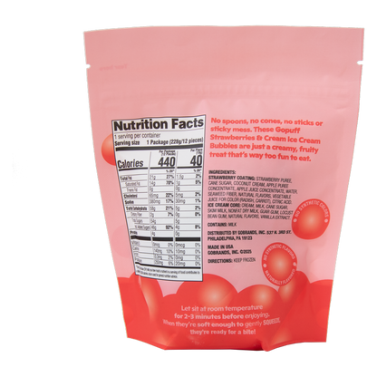 Gopuff Strawberries & Cream Ice Cream Bubbles - 8 oz