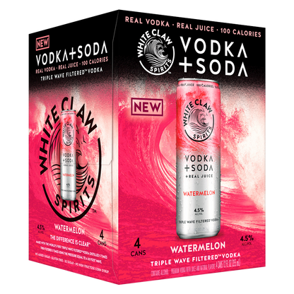 White Claw Vodka + Soda Watermelon 4pk 12oz Can 4.5% ABV