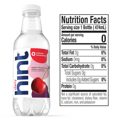 Hint Cherry Water 16oz Btl
