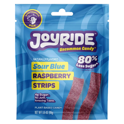 JOYRIDE Sour Blue Raspberry Strips, 3.5oz