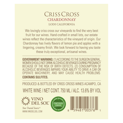 Criss Cross Chardonnay 750ml