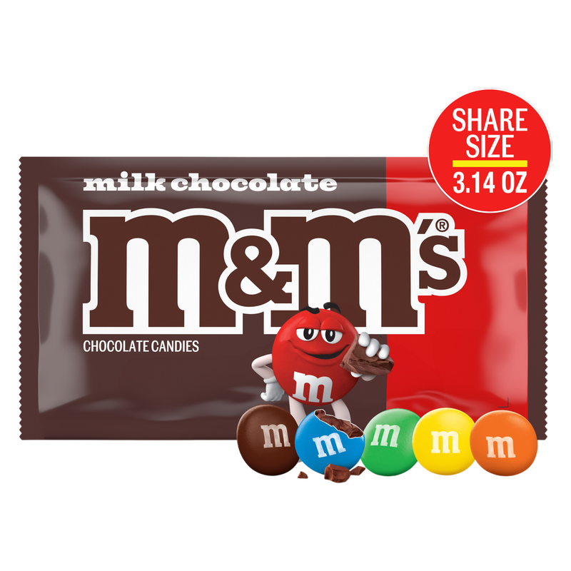 M&M's Milk Chocolate Candies Share Size 3.14oz