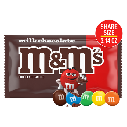 M&M's Milk Chocolate Candies Share Size 3.14oz