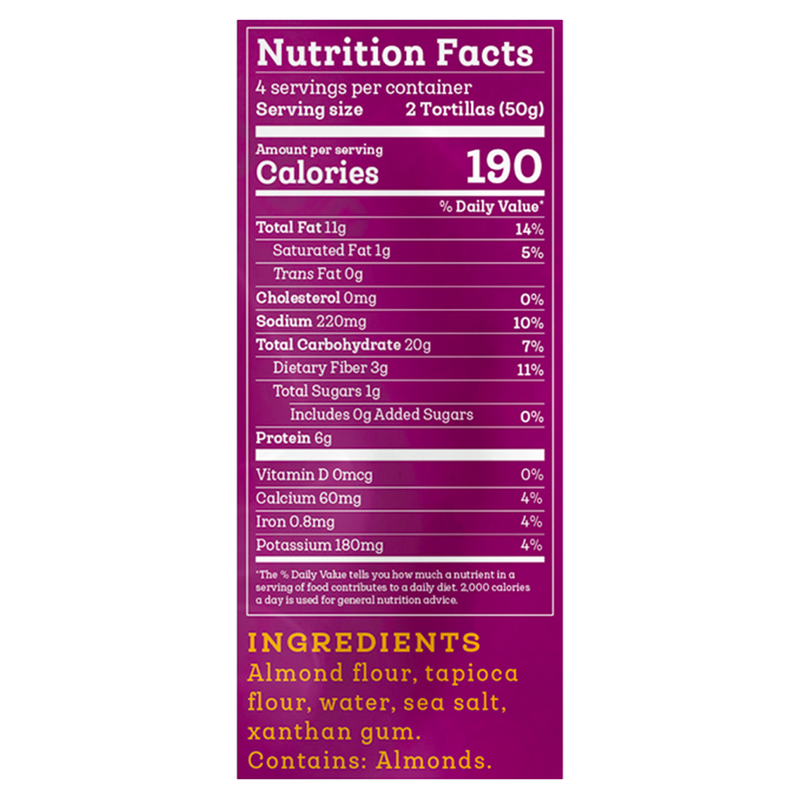 Siete Grain Free Almond Flour Frozen Tortillas - 8ct/7oz