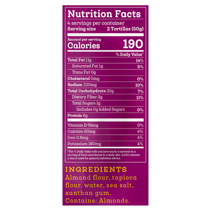 Siete Grain Free Almond Flour Frozen Tortillas - 8ct/7oz