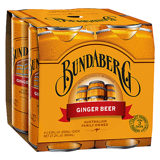 Bundaberg Ginger Beer Mini Cans 4pk 6.8oz
