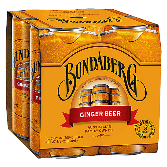 Bundaberg Ginger Beer Mini Cans 4pk 6.8oz
