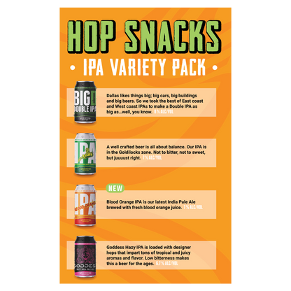 Lakewood Brewing Hop Snack IPA Variety Pack 12pk 12oz Can 8% ABV