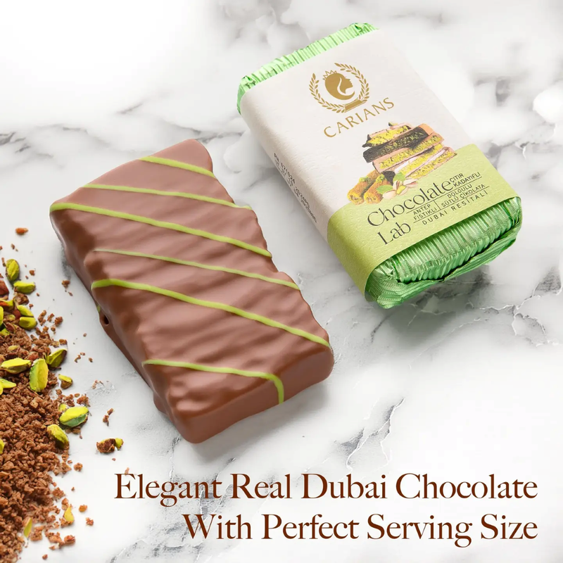 Carian's Premium Dubai Chocolate Bar, 3.35 oz