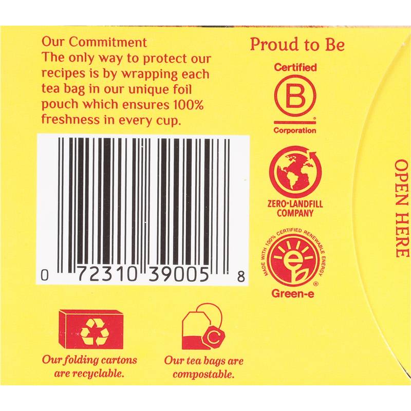 Bigelow Botanicals Peach Lemonade Acai Cold Water Infusion Caffeine Free Tea Bags 18ct Box