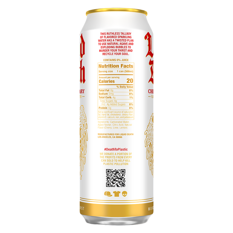 Liquid Death Cherry Obituary Sparkling Water 8pk 19.2oz Can