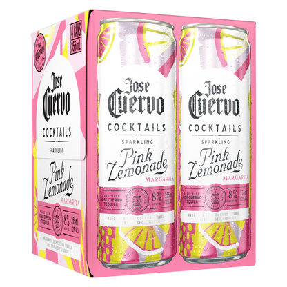 Jose Cuervo Sparkling Margarita Pink Lemonade Ready to Drink Cocktail 4 pk 355ml Can 8% ABV