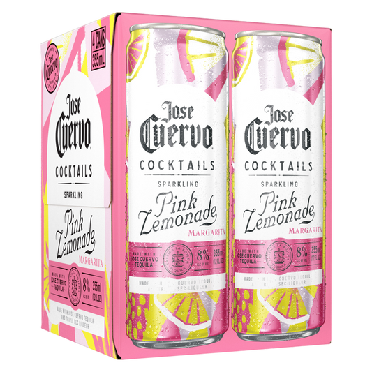 Jose Cuervo Sparkling Margarita Pink Lemonade Ready to Drink Cocktail 4 pk 355ml Can 8% ABV