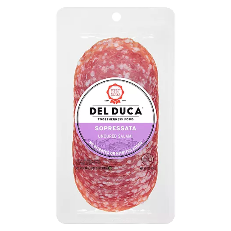 Del Duca Soppressata Uncured Sliced Salami - 3oz