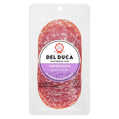 Del Duca Soppressata Uncured Sliced Salami - 3oz