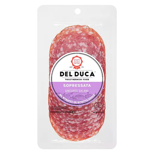 Del Duca Soppressata Uncured Sliced Salami - 3oz