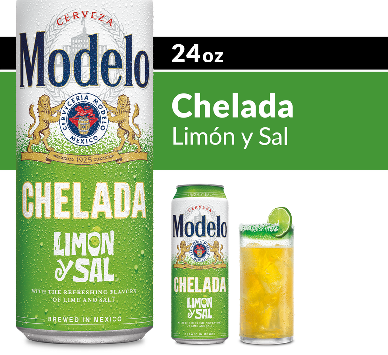 Modelo Chelada Limon Y Sal Single 24oz Can 3.5% ABV