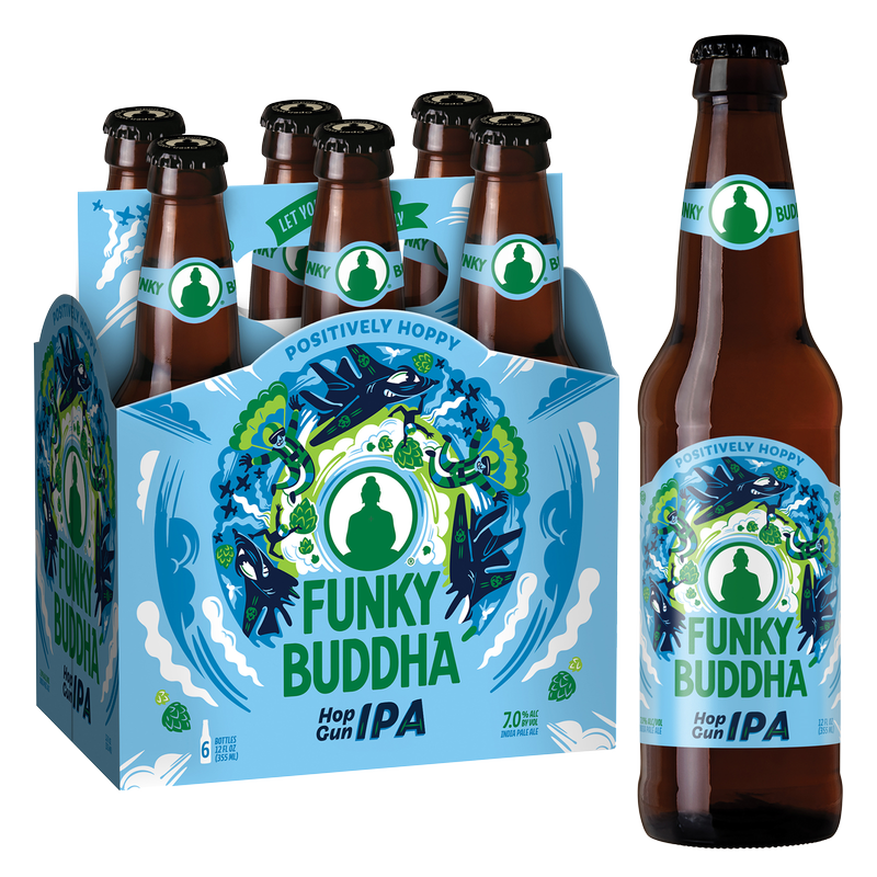 Funky Buddha Hop Gun IPA 6pk 12oz Btl 7.0% ABV