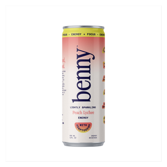 Benny Everyday Energy Peach Lychee 12oz Can