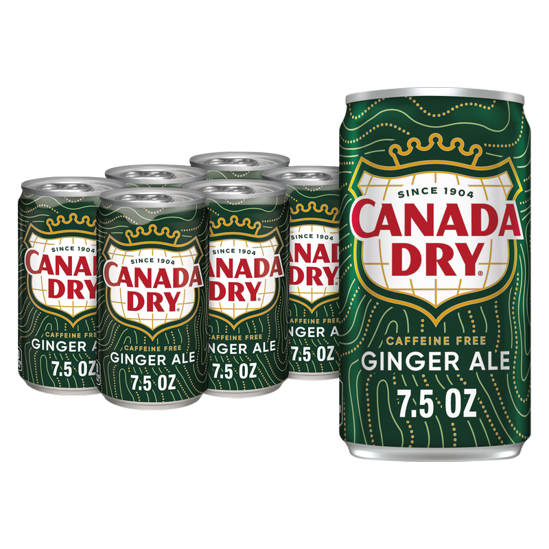 Canada Dry Ginger Ale 6pk 7.5oz Mini Can