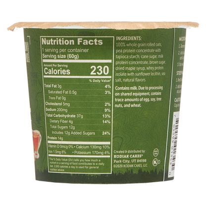 Kodiak Cakes Maple & Brown Sugar Oatmeal Power Cup 2.12oz