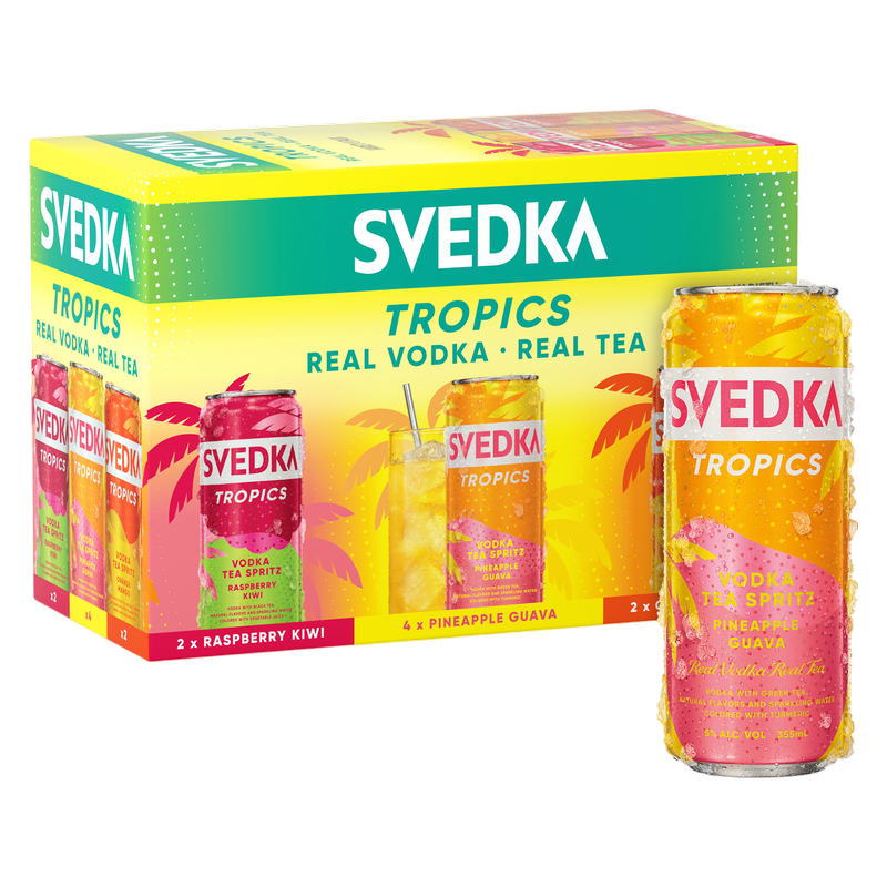 SVEDKA Tropics Vodka Tea Spritz Variety 8 pk 355ml Can 5% ABV