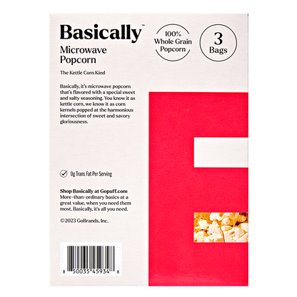 Basically 3ct Microwave Kettle Popcorn