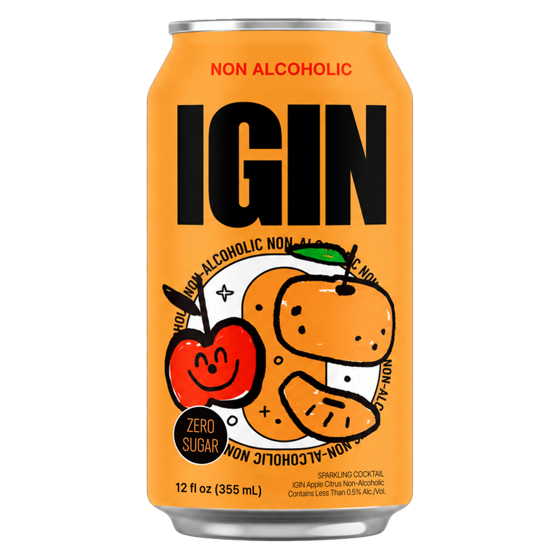 IGIN Apple Citrus Non-Alcoholic Sparkling Cocktail 6 Pack (6 x 355ml Cans)