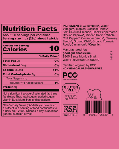 HOT GIRL PICKLES Honey Harissa 32 Fl Oz