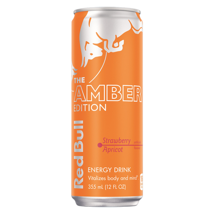 Red Bull Energy Drink The Amber Edition Strawberry Apricot 12oz Can
