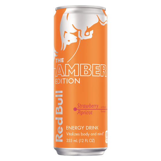 Red Bull Energy Drink The Amber Edition Strawberry Apricot 12oz Can