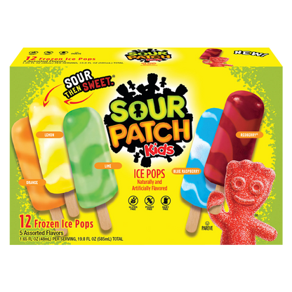 Sour Patch Kids Variety Pack Ice Pops 12ct