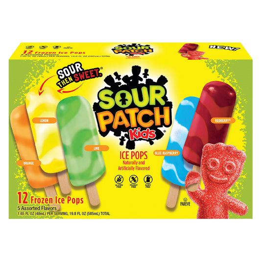 Sour Patch Kids Variety Pack Ice Pops 12ct