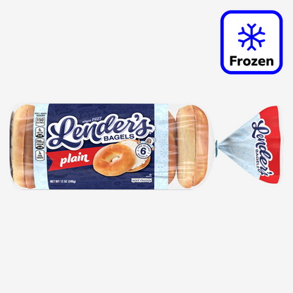 Lender's Frozen Pre-sliced Plain Bagels - 6ct