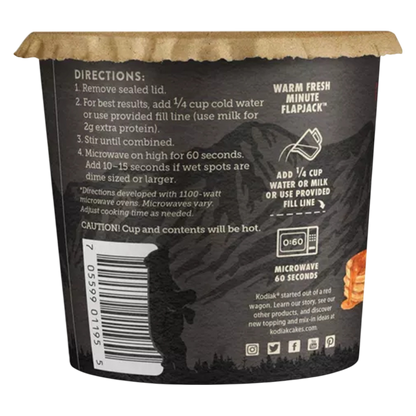 Kodiak Power Cakes Flapjack on the Go Buttermilk & Maple Pancake Cup, 2.15oz.