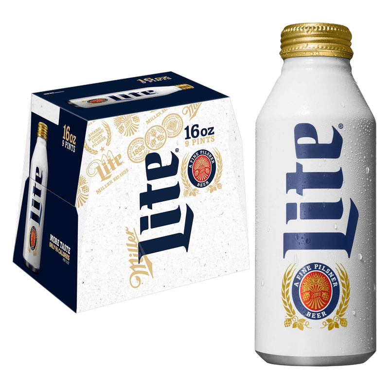 Miller Lite 9pk 16oz Aluminum Btl 4.2% ABV