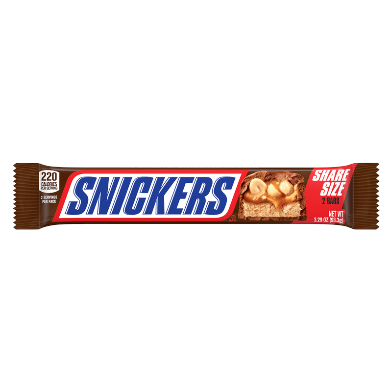 SNICKERS Original Milk Chocolate Candy Bar, Share Size, 3.29 oz