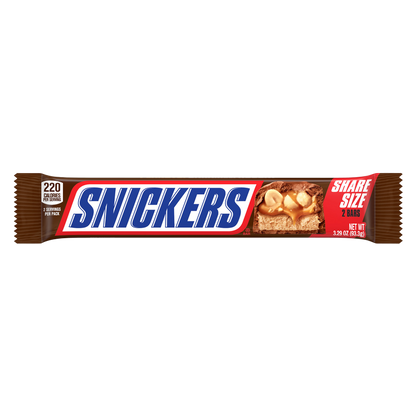 SNICKERS Original Milk Chocolate Candy Bar, Share Size, 3.29 oz