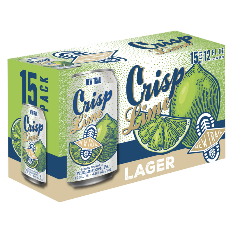 New Trail Crisp Lime Lager 15pk 12oz Can