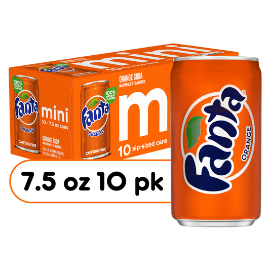 Fanta Orange 10pk 7.5oz Mini Can
