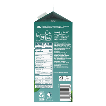 Silk Organic Unsweet Soy Milk 1/2 Gallon