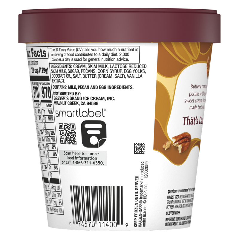 Haagen-Dazs Butter Pecan Ice Cream, 14oz.
