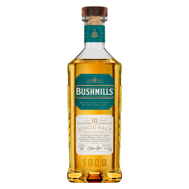 Bushmills 10 Year Irish Whiskey 750ml (80 Proof)