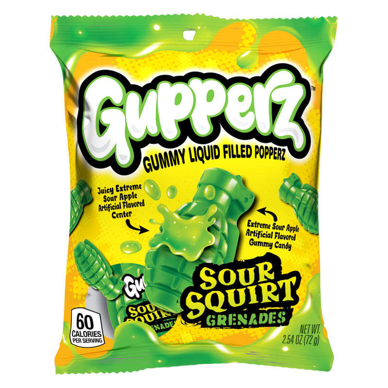 GUPPERZ Sour Squirt Grenades, 2.54 oz