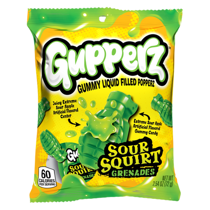 GUPPERZ Sour Squirt Grenades, 2.54 oz