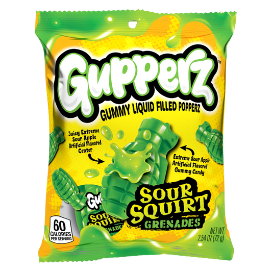 GUPPERZ Sour Squirt Grenades, 2.54 oz